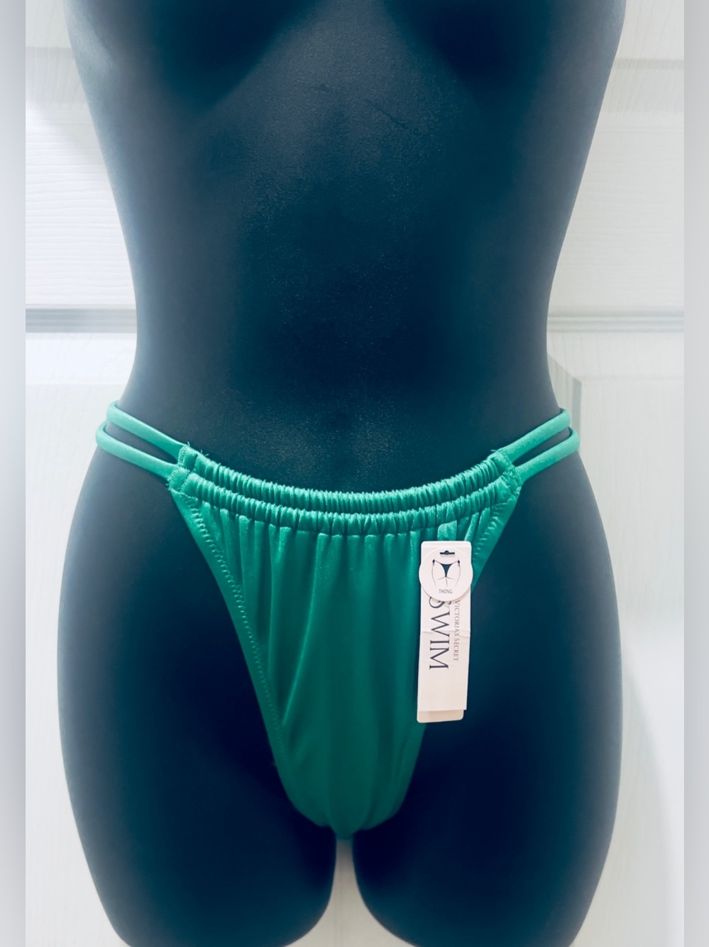 NWT Victoria Secret Green Swim Bottom  
Thong Size medium M